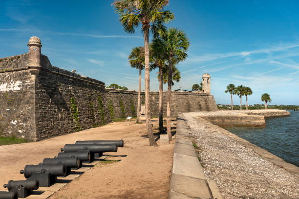 Castillo de San Marcos National Monument historic fort on Matanzas Bay in St. Augustine Florida