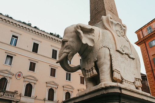 Elephant and obelisk staute in Italy