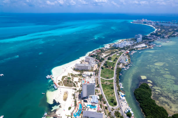 istock Aerial view of Cancun Hotel Zone, Mexico 2148904062