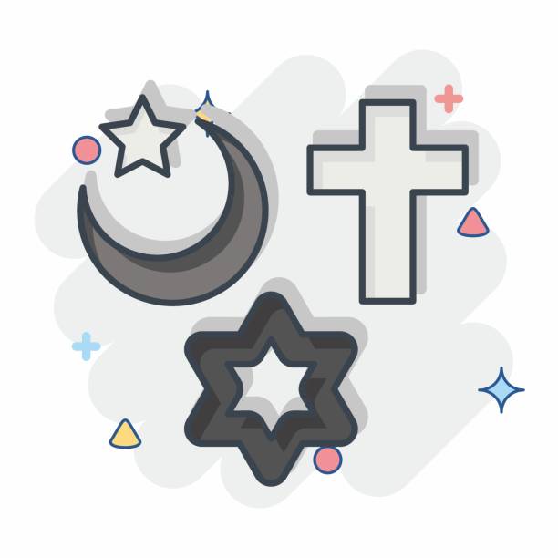 istock Icon Religion. related to Photos and Illustrations symbol. comic style. simple design illustration 2148906817