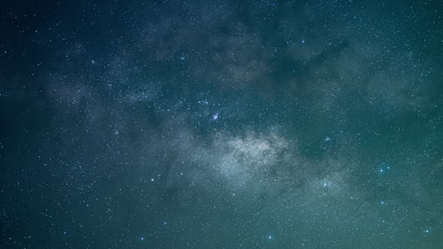 Timelapse of rising milky way core against night sky