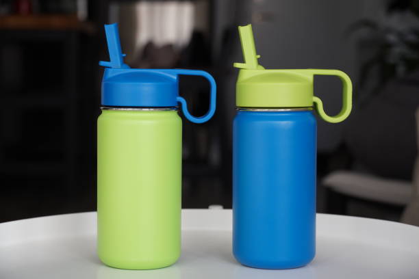 istock Insulated bottle with straw lid 2148912105