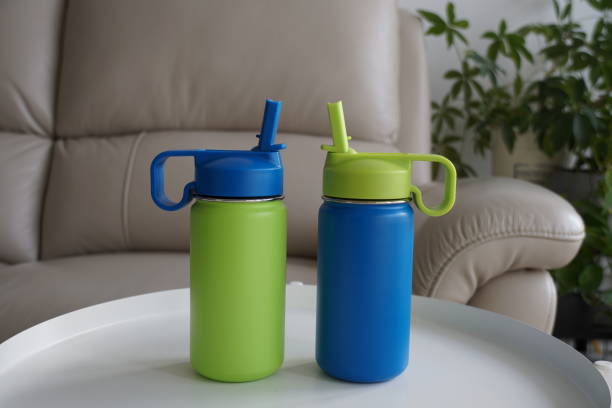 istock Insulated bottle with straw lid 2148912109