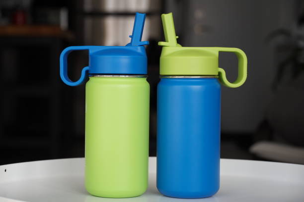 istock Insulated bottle with straw lid 2148912110