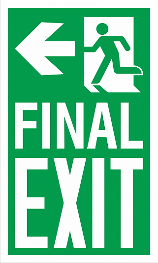 Emergency Escape Evacuation Sign Marking ISO Standard Final Exit Left