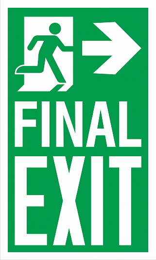 Emergency Escape Evacuation Sign Marking ISO Standard Final Exit Right