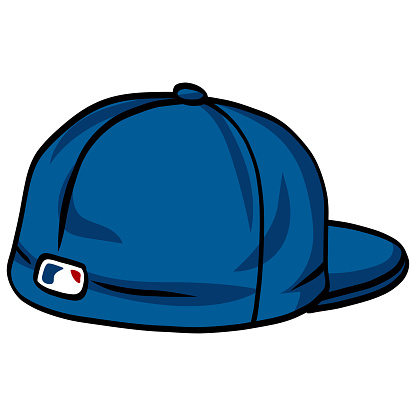 Baseball Cap Fitted Hat Illustration Vector Icon Design