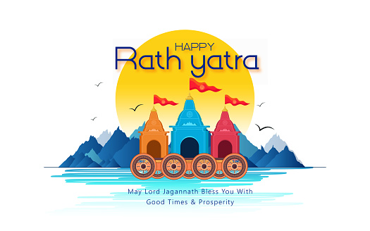 Rath Yatra of Lord Jagannath, festival Holiday background celebrated in Odisha, India