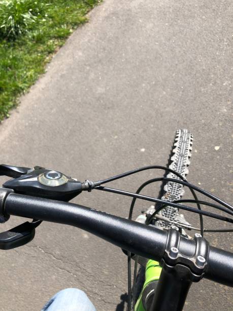istock Riding a mountain bike on a dirt road 2148922749