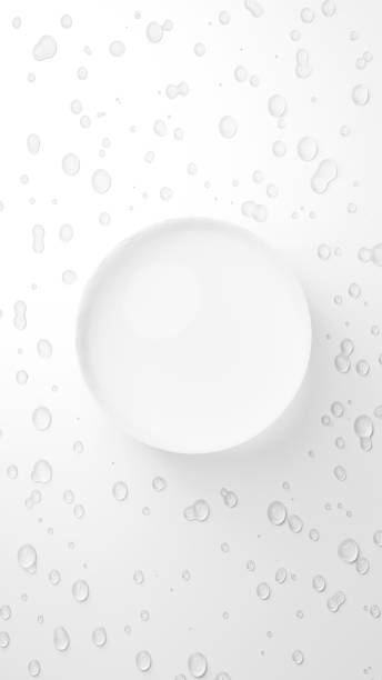 istock 3D Illustration.Beautiful transparent sphere on white background with water drops.(Vertical) 2148924701