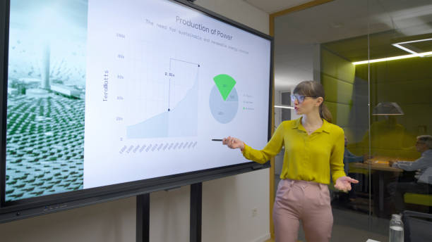 Businesswoman giving presentation