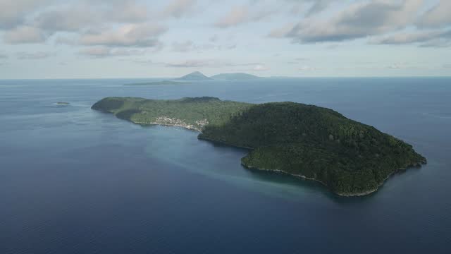 Aerial View of Pulau Run one of the Banda Islands