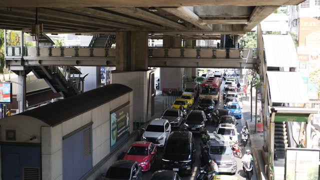 City ​​traffic at Bangkok ,Thailand