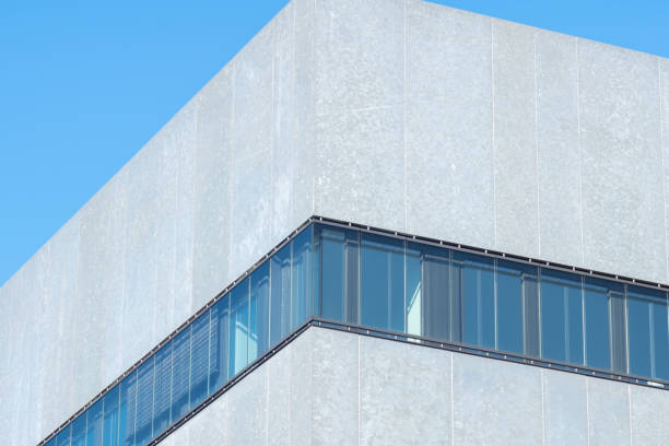 istock facade of an modern large house ,wall with windows 2148928007