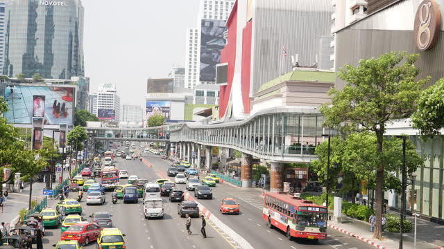 City ​​traffic at Bangkok ,Thailand