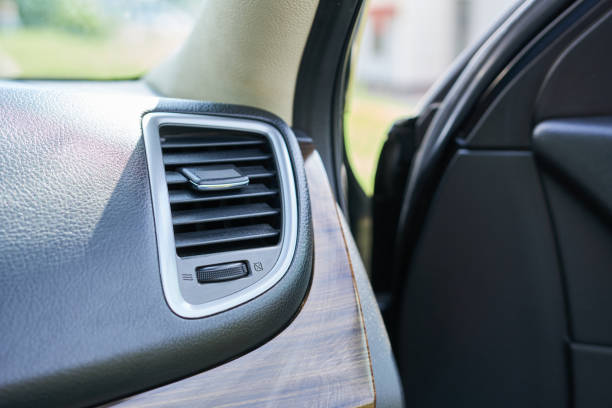 istock Air conditioner in modern car close up 2148931739