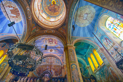 Interior of Dormition of the Mother of God Cathedral in Varna, Bulgaria