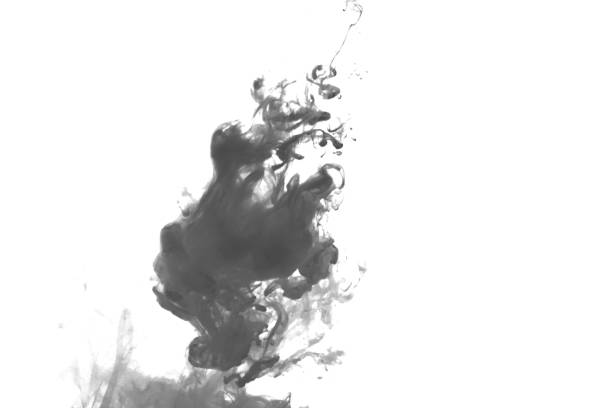 istock Black color-ink dye melt on white background,Abstract smoke pattern,Colored liquid dye,Splash paint 2148932800