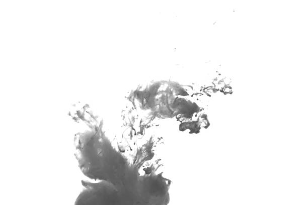 istock Black color-ink dye melt on white background,Abstract smoke pattern,Colored liquid dye,Splash paint 2148933015