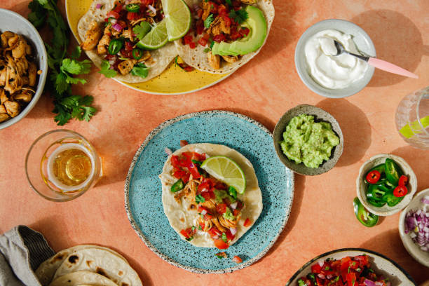istock Top view shot of a preparing taco in kitchen 2148934499