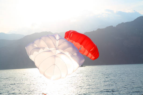 istock Paragliders on the lake Garda 2148935085