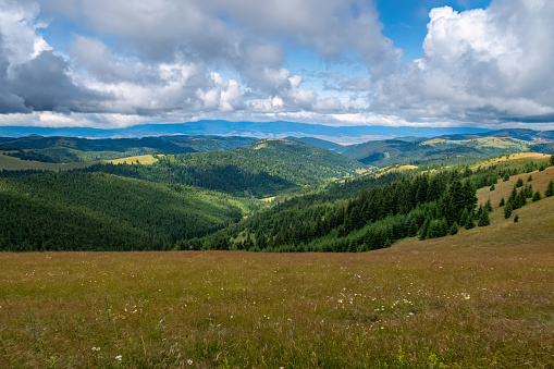 The Landscape of the Carpathian Mountains in Romania