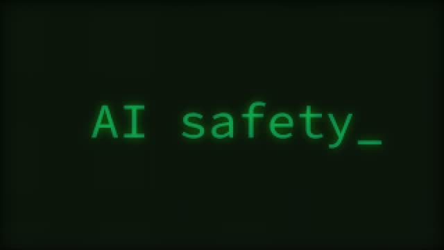 AI Safety, Typing Text, Retro Computer Screen