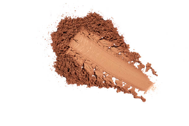 istock Bronzer, eye shadow smear isolated on white background. Eye shadow color swatch. 2148940888