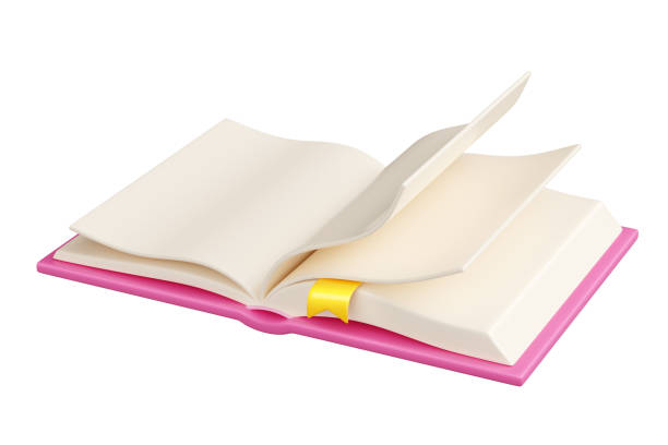 istock Open book with pink hardcover 3d render illustration. 2148941545
