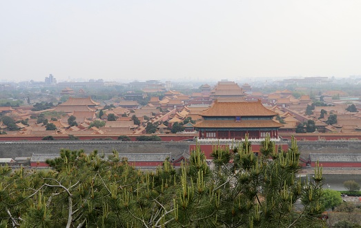 A hot hazy day on the grounds of the Royal Summer Palace in Beijing. China.