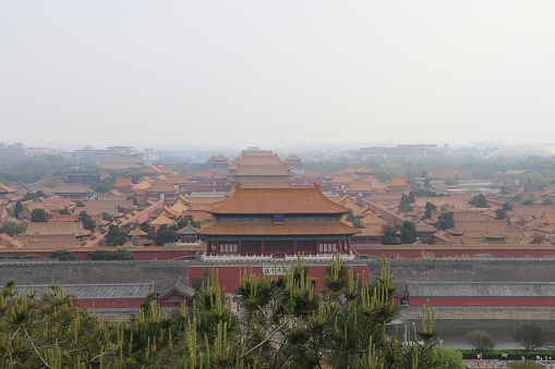 The Forbidden City seen from Jingshan park (aerial view) - Beijing