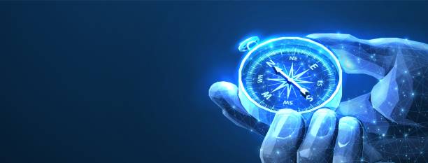 istock Compass in digital hand. business strategic explorer, Vision crisis, Mission path, Agency creative 2148943262