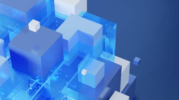 istock Abstract tech background. Data cubes. Futuristic symbol of technology, coding, research and digital innovation 2148946128