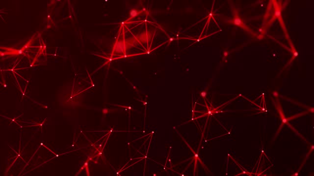 Network connection structure. Big data. Connecting points and lines. Abstract technology background. 3d rendering. 4k animation.