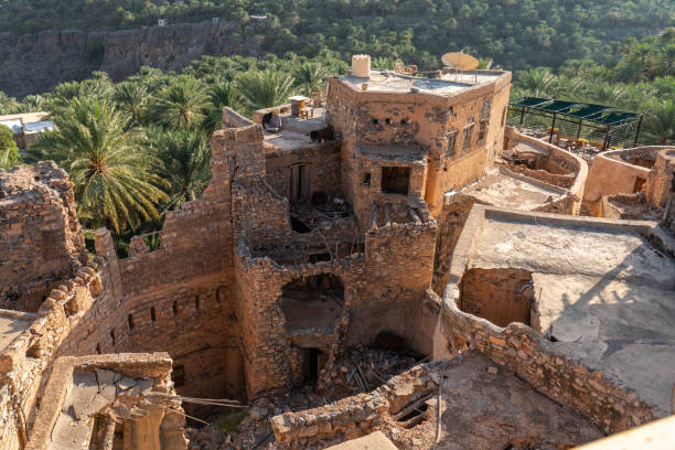 istock Al Hamra, old ruined sandstone houses, Oman 2148948317