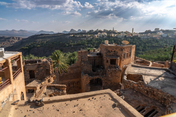 istock Al Hamra, old ruined sandstone houses, Oman 2148948332