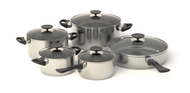 istock Stainless steel pots and pans 2148948989