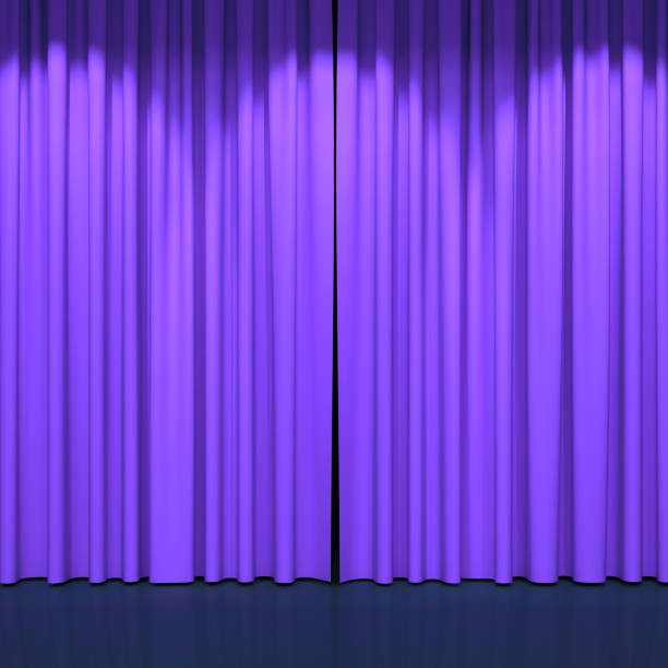 istock Luxury stage or windows curtains, realistic 3D illustration 2148949146