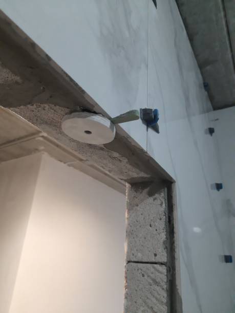 istock Homemade support for mounting a porcelain stoneware slab. 2148952698