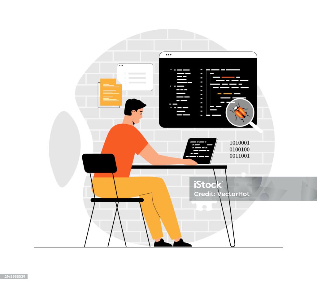 Software Development Programming Coding It Specialist Looking For Bugs ...