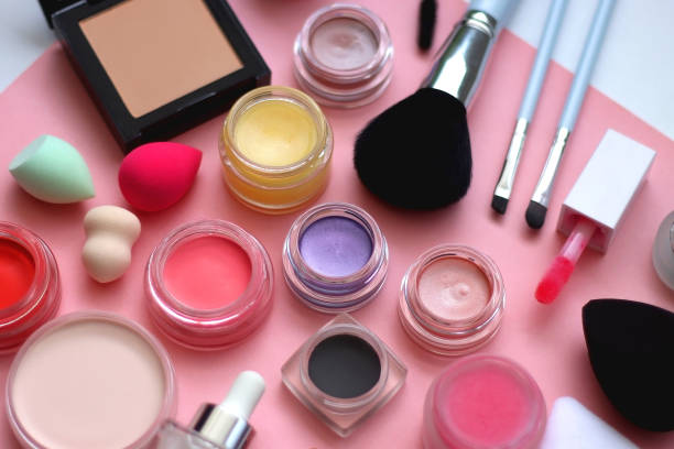 istock Various Beauty Products on Pink Background 2148955895
