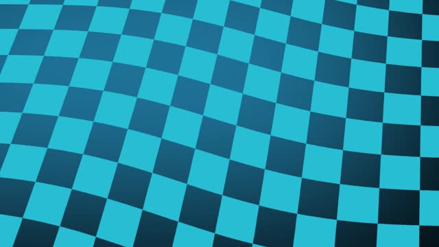 Race Flag Animation waving in the wind. Blue fabric texture.