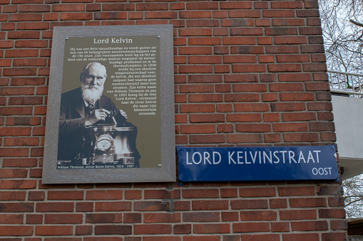 Historical Street Sign Lord Kelvinstraat At Amsterdam The Netherlands 29-3-2024