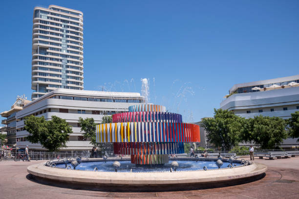 Tel Aviv, Israel - April 30, 2015: Dizengoff square in the urban center of the city