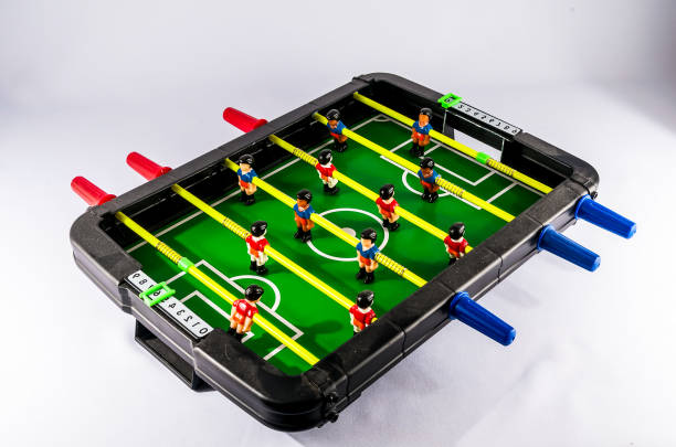 istock A soccer game is being played on a black and green board 2148960458