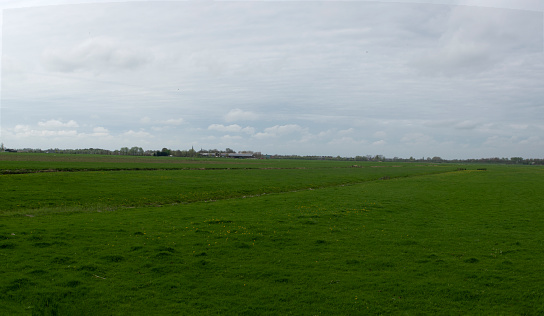 Panorama Of A Farmland At Abcoude The Netherlands 8-4-2024