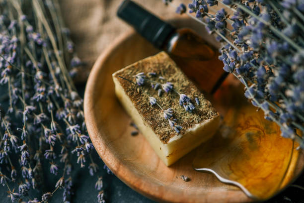 istock Natural solid shampoo and hair oils, cosmetics 2148963066