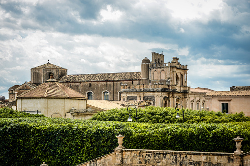 Noto Cathedral Seen From Park In Noto, Sicily