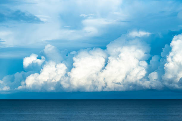 istock blue sky with cloud on sea, beautiful seascape panorama 2148965531