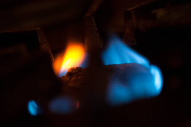 The process of heating copper items with a flame
